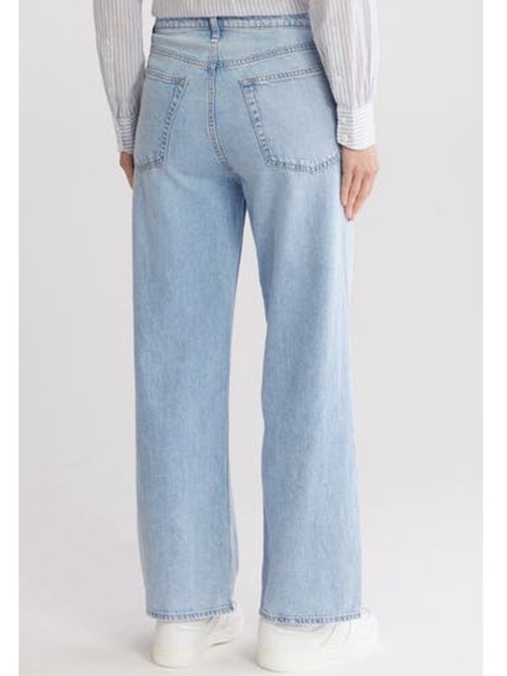Rag & Bone Jeans Lori Mid-Rise Wide Leg in Light Acid Wash - Picture 2 of 9